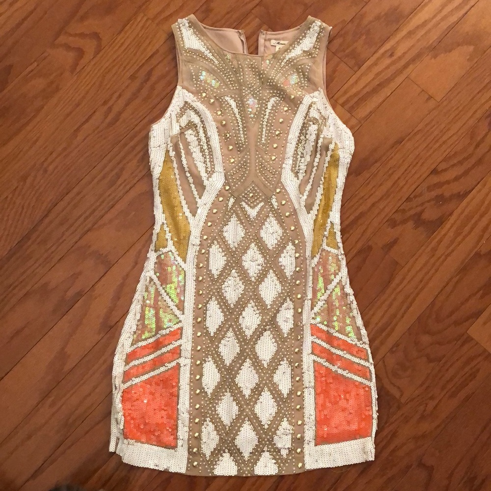 Fully sequin mini dress